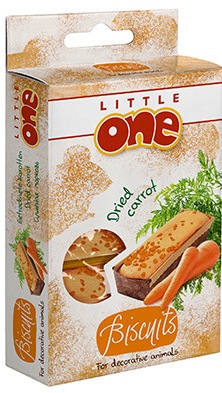 картинка LITTLE ONE лакомство для грызунов "Бисквиты с морковью" 35г от магазина