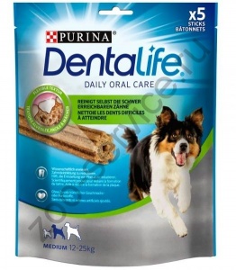PURINA DENTALIFE Medium лакомство для собак средних пород 115г.ежедневный уход за полостью рта 