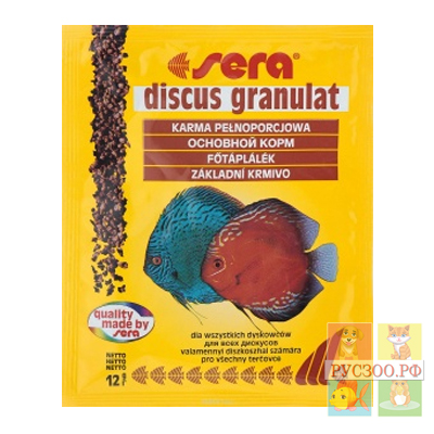SERА корм для рыб DISCUS GRANULES 12г гранулированный  для дискусов 