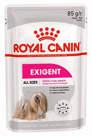 ROYAL CANIN корм для собак пауч EXIGENT Adult сare паштет 85 г.привередливых в питании старше 10 м 