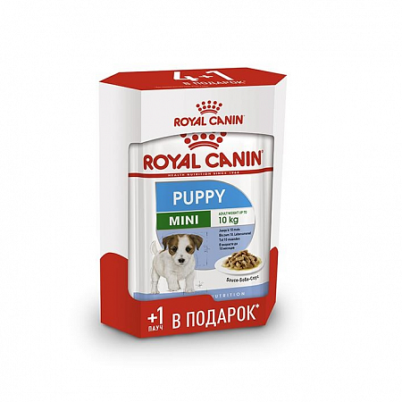 ROYAL CANIN корм для щенков пауч MINI PUPPY Sсоусe комплект 4+1 85г.и собак мелких пород 