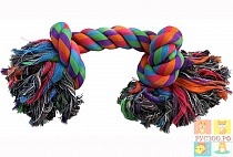 ВЕРЕВКА TRIOL 2 УЗЛА разноцветная игрушка для собак 1004 300мм 