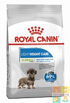 ROYAL CANIN корм для собак X-SMALL LIGHT WEIGHT care 500г.миниатюрных размеров от10м. контроль веса 
