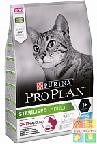 PURINA PRO PLAN корм для кошек STERILISED "Треска форель"400 г.стерлизованных и кастрированных котов 