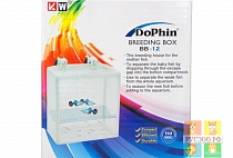 ОТСАДНИК DOPHIN BB-12 для рыб пластиковый из сетки 12*8*15см с присосками для живородков  