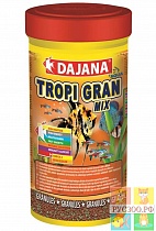 DAJANA Pet корм для рыб TROPI Gran  Mix 250 г.гранулы для всех видов тропических рыб 