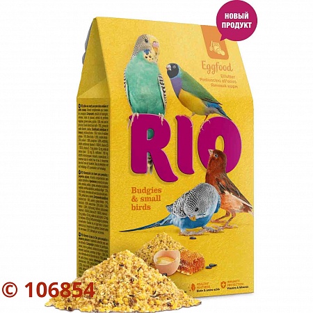картинка RIO корм для волнистых попугаев и других мелких птиц зерносмесь "Яичная" 250г магазин являющийся официальным дистрибьютором в России