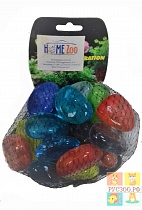 ГРУНТ для аквариума Home Zoo "Камни цветные смесь" размер 28-32мм 500г 