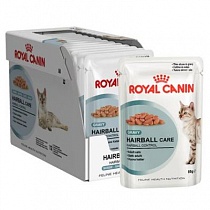 ROYAL CANIN корм для кошек пауч HAIRBALL Cаre комплект 85г4+1 профил образ волосяных ком ЖКТ 