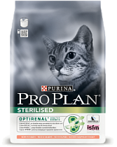 PURINA PRO PLAN корм для кошек STERILISED с лососем Весовой стерлизованных и кастрированных.котов 