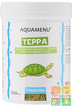 АКВА МЕНЮ корм для черепах ТЕРРА 250мл. Плавающие гранулы для водных черепах 