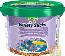 TETRA POND VARIETY Stickers bucket 10л/1.65кг корм ПРЕМИУМ для прудовых рыб палочки смесь 3 вида 