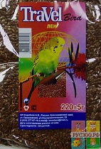 TRAVEL корм для всех видов птиц"Семена Льна" 220г зоомагазин