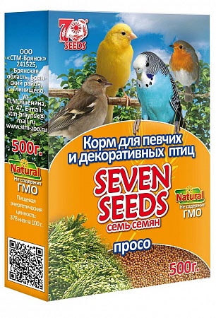 картинка SEVEN SEEDS корм для всех видов птиц "Просо" 500г от магазина