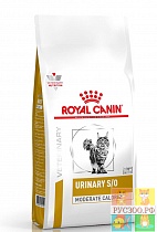ROYAL CANIN корм для кошек S/O URINARY MODERATE CALORIE 400 г.лечение МКБ, диета после кастрации 