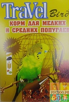 TRAVEL корм для волнистых и средних попугаев "Семена" 500г зоомагазин