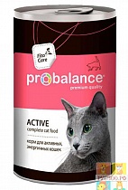  PRO BALANCE корм для кошек консервированный ACTIVE 415г взрослых активных всех пород 