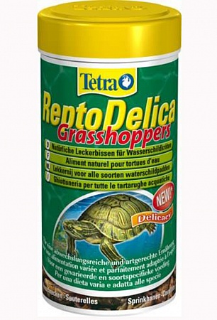 TETRA Repto Min DELICA Grasshoppers 250 мл. лакомство кузнечики для водяных черепах (палочки) 