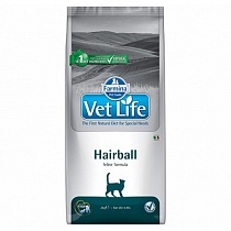 FARMINA Vet Life Hairball Диета для кошек для выведения шерстяных комочков 400г 