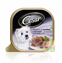 CESAR корм для собак фрикасе из ягненка с овощами и розмарином 100 г 