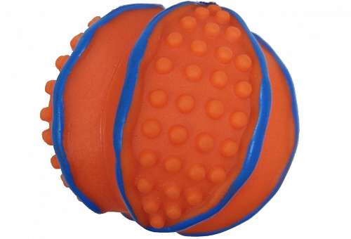 МЯЧ ЗООМИКС с шипами  виниловый оранжевый  игрушка для собак 5 см  