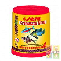 SERA корм для рыб GRANULAT-MENU 150 мл. для всех видов, содержит 4 вида корма 