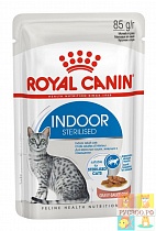  ROYAL CANIN корм для кошек пауч INDOOR STERILISED желе  85г. 