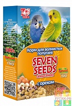 SEVEN SEEDS корм для попугаев волнистых "С орехом" 500г зоомагазин