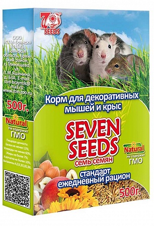 картинка SEVEN SEEDS корм для декоративных крыс и мышей "Стандарт" 500г от магазина