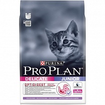 PURINA PRO PLAN корм для котят KITTEN Junior Delicate "С индейкой"400г.с чувствительным пищеварением 