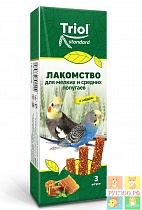 TRIOL Standard лакомство для мелких и средних попугаев "С медом" 3шт 80г зоомагазин