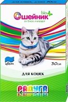 ОШЕЙНИК БИО "Радуга" для кошек от блох и клещей 30см цветной 