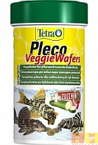 TETRA PLECO VEGGIE WAFERS 250 мл.Корм-пластинки с добавлением цукини для травоядных донных рыб 