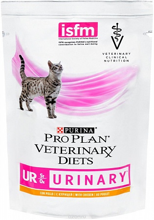  PURINA PRO PLAN Veterinary Diets UR корм для кошек пауч с курицей 85г.при заболевании мочев.системы 