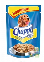 CHAPPI пауч корм для собак курочка аппетитная 100г взрослых всех пород 