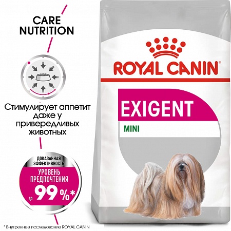 ROYAL CANIN корм для собак MINI EXIGENT 1кг.мелких порд, привередливых в питании 