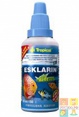 Средство TROPICAL Esklarin+aloevera 30мл на 150л удаляет тяжелые металлы активизирует.иммунитет 