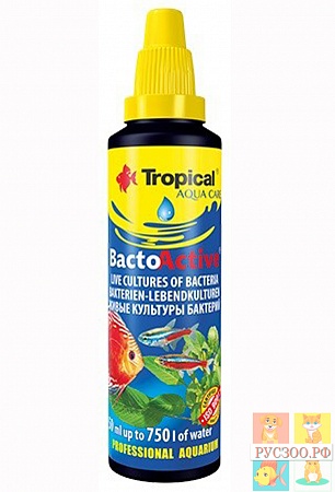 Средство TROPICAL Bacto Active 30мл на 450л штаммы бактерий для запуска аквариума 