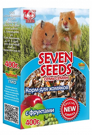 картинка SEVEN SEEDS SPECIAL корм для хомяков "С фруктами" 400г от магазина