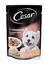 CESAR пауч корм для собак говядина в сливочном соусе 100 г 